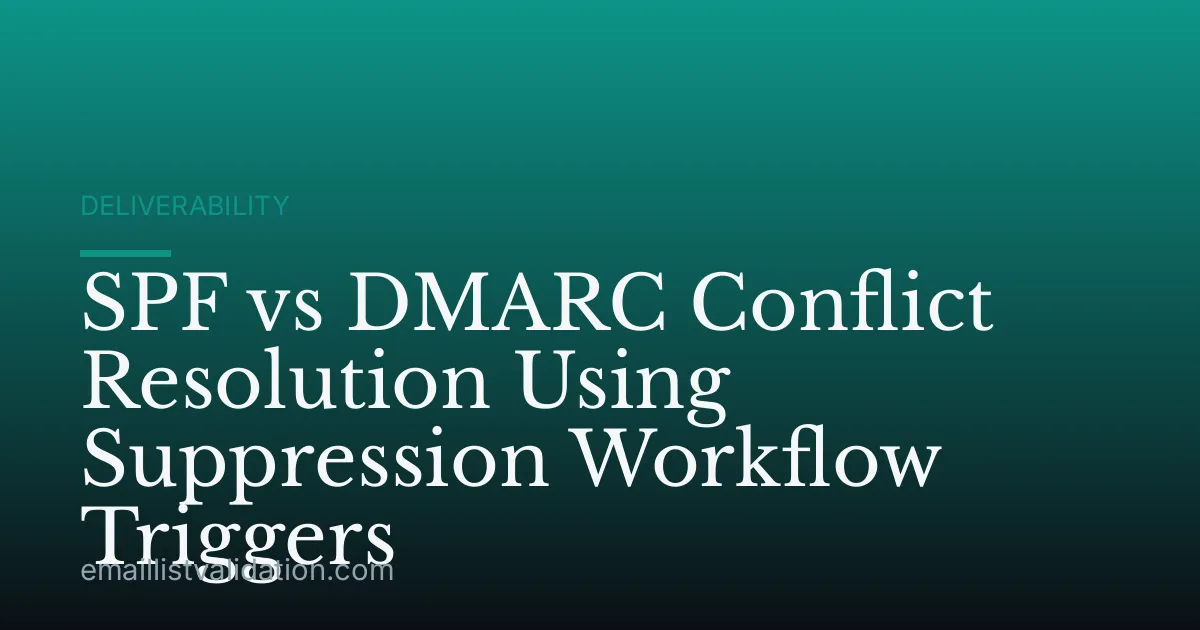 SPF vs DMARC Conflict Resolution Using Suppression Workflow Triggers