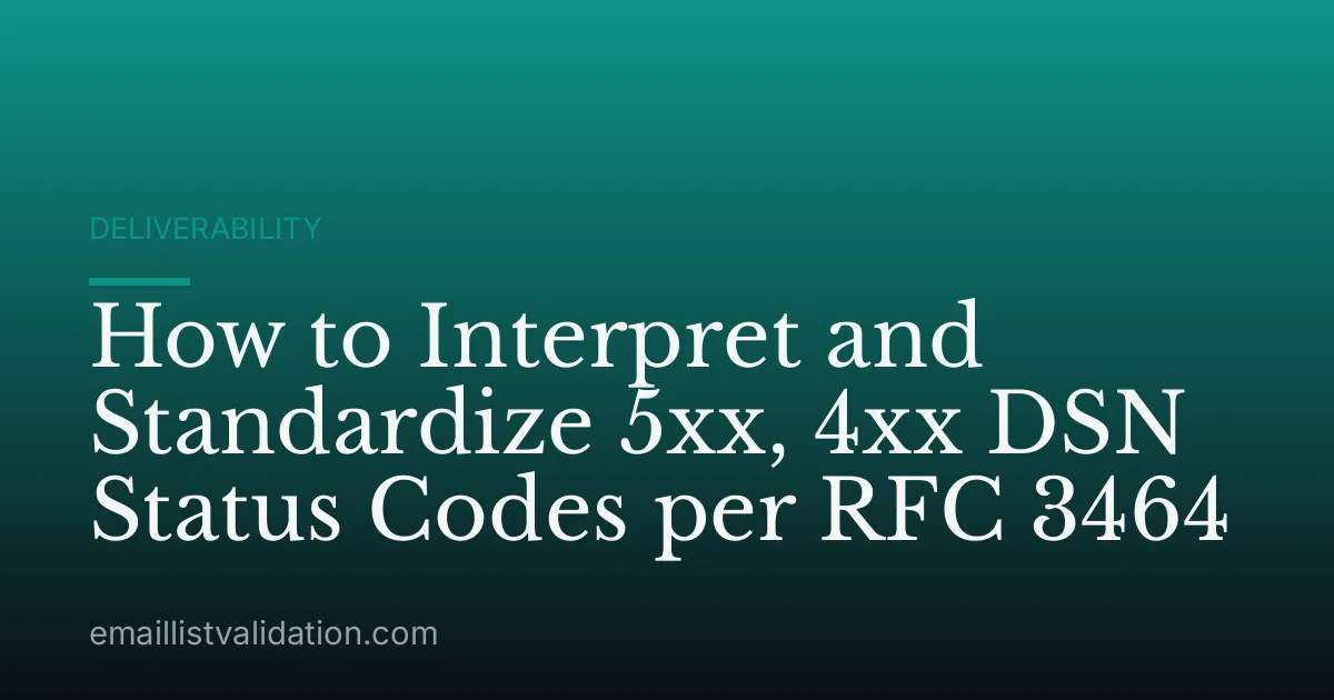 How to Interpret and Standardize 5xx, 4xx DSN Status Codes per RFC 3464