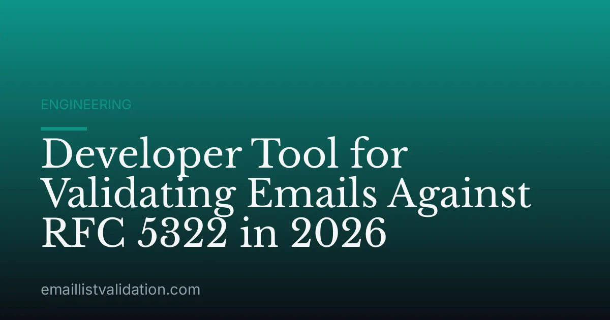 Developer Tool for Validating Emails Against RFC 5322 in 2026