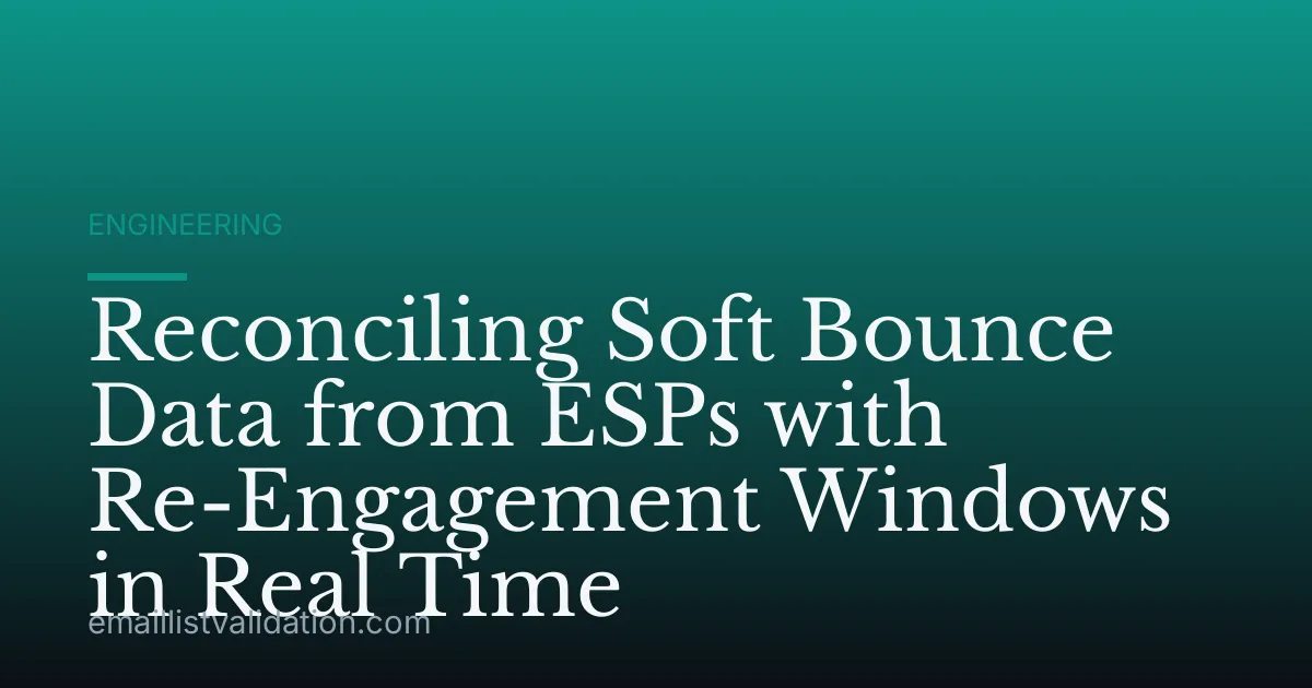 Reconciling Soft Bounce Data from ESPs with Re-Engagement Windows in Real Time