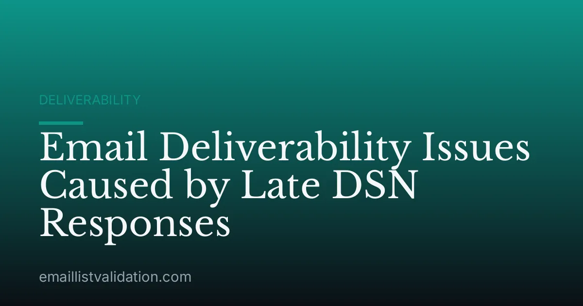 Email Deliverability Issues Caused by Late DSN Responses