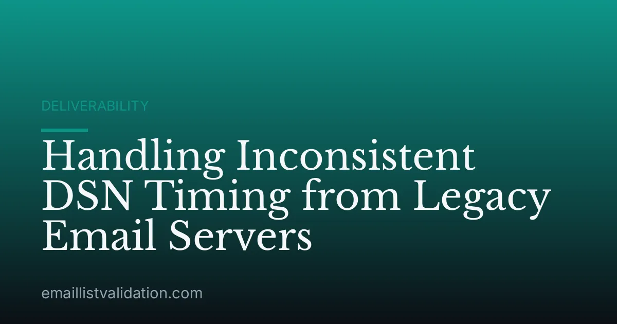 Handling Inconsistent DSN Timing from Legacy Email Servers