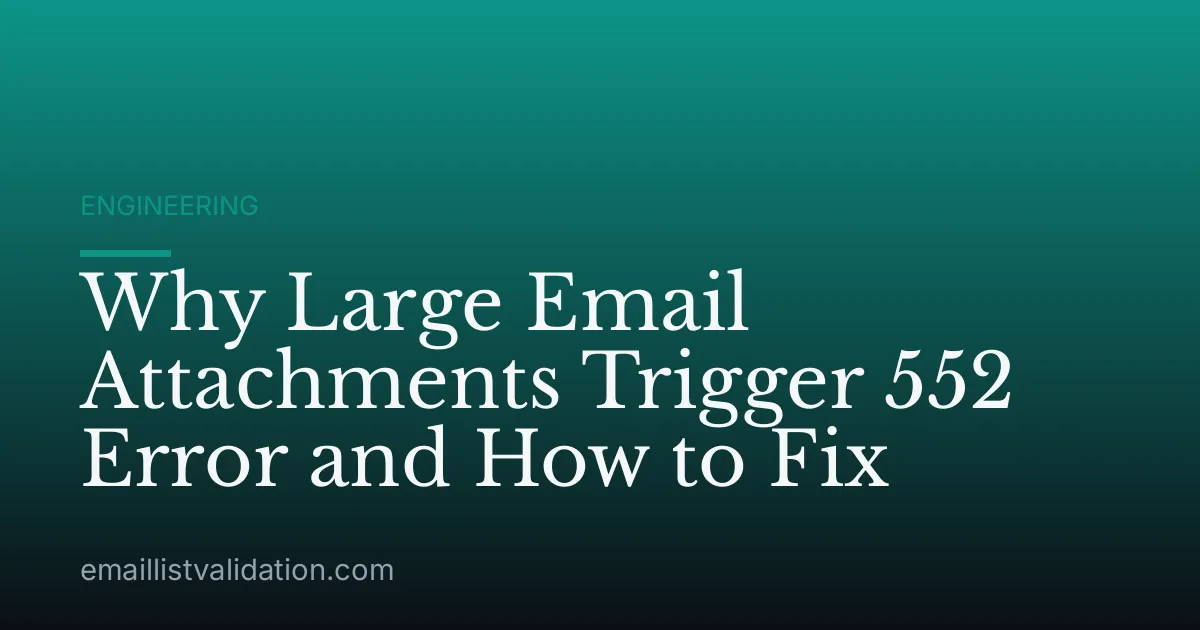 Why Large Email Attachments Trigger 552 Error and How to Fix