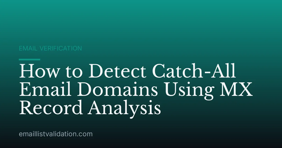 How to Detect Catch-All Email Domains Using MX Record Analysis