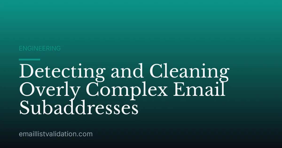 Detecting and Cleaning Overly Complex Email Subaddresses