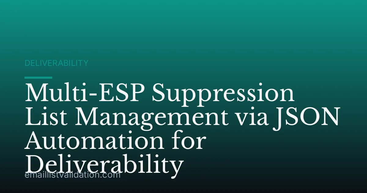 Multi-ESP Suppression List Management via JSON Automation for Deliverability