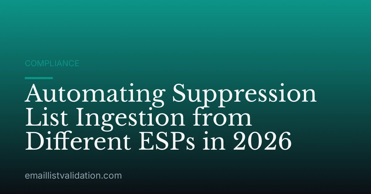 Automating Suppression List Ingestion from Different ESPs in 2026