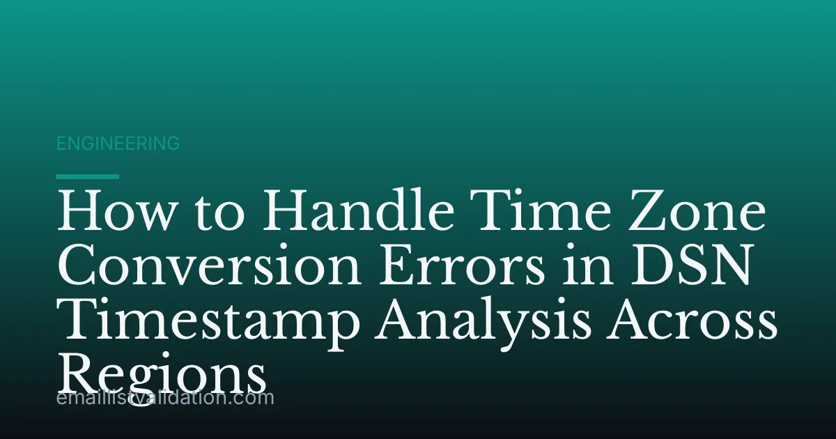 How to Handle Time Zone Conversion Errors in DSN Timestamp Analysis Across Regions