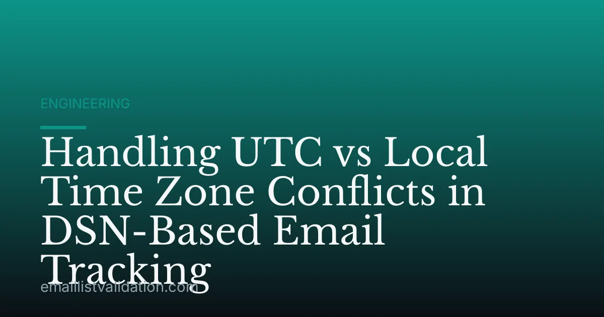 Handling UTC vs Local Time Zone Conflicts in DSN-Based Email Tracking