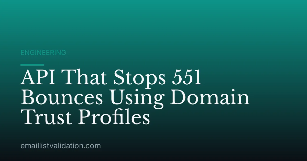 API That Stops 551 Bounces Using Domain Trust Profiles