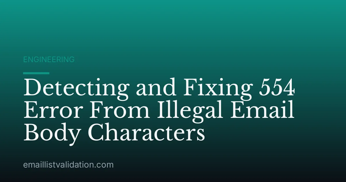 Detecting and Fixing 554 Error From Illegal Email Body Characters