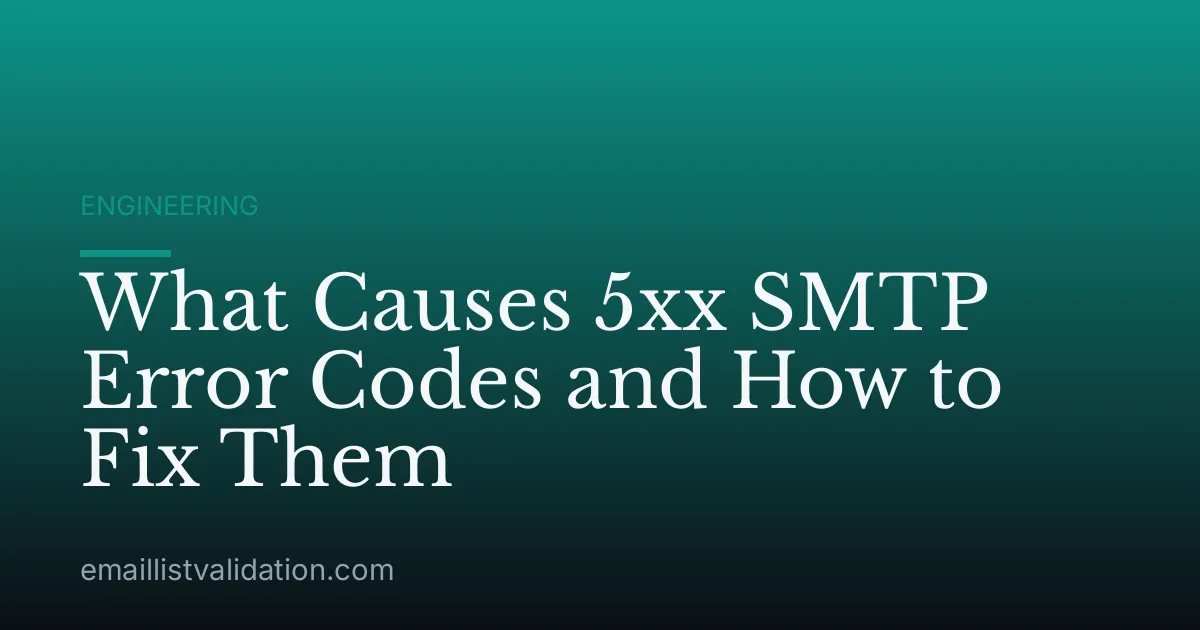 What Causes 5xx SMTP Error Codes and How to Fix Them