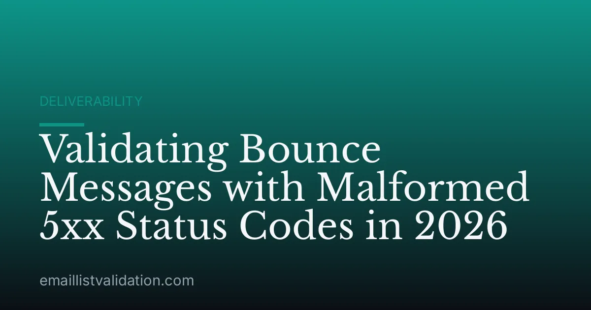 Validating Bounce Messages with Malformed 5xx Status Codes in 2026