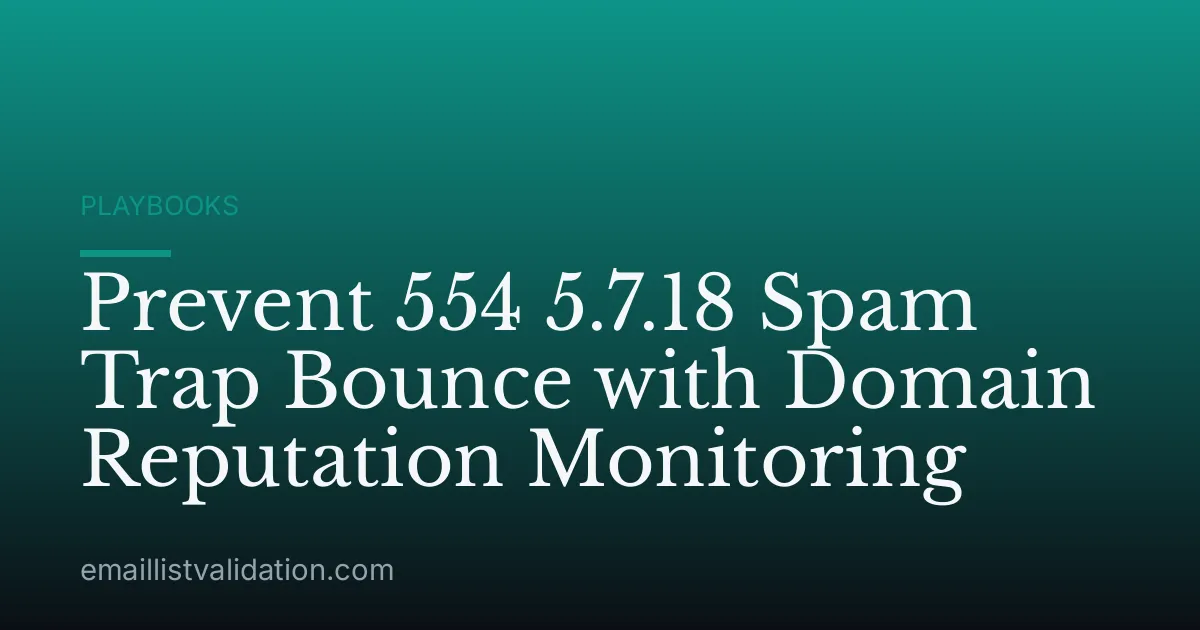 Prevent 554 5.7.18 Spam Trap Bounce with Domain Reputation Monitoring