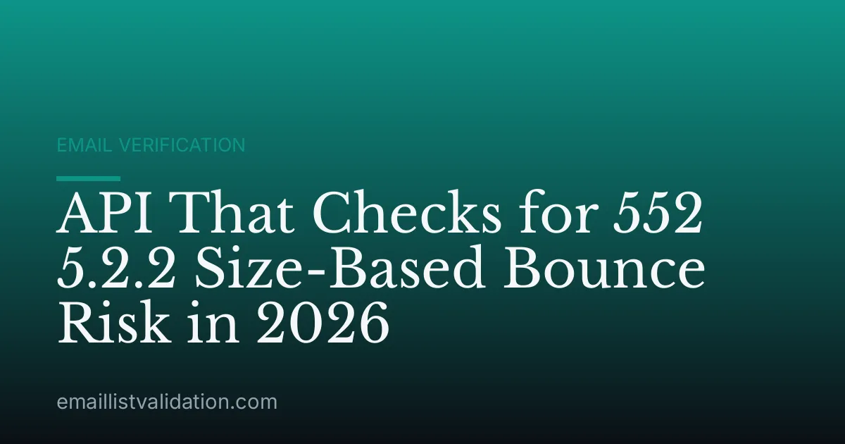 API That Checks for 552 5.2.2 Size-Based Bounce Risk in 2026