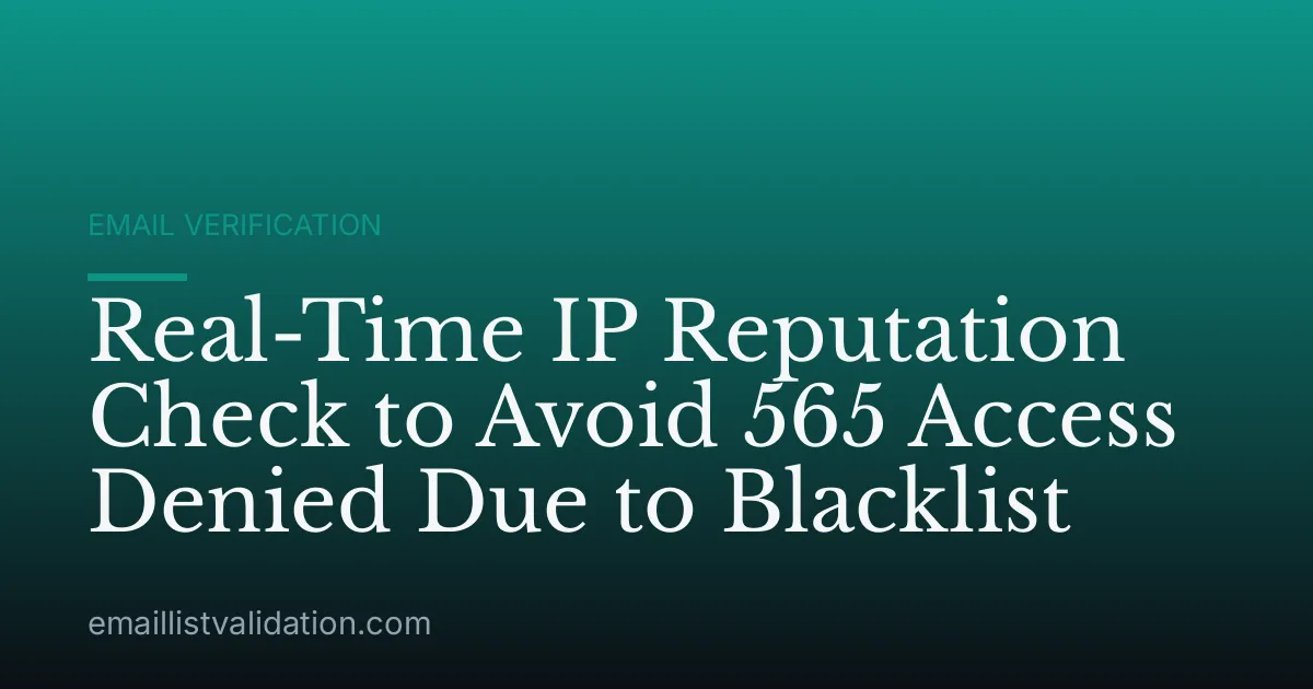 Real-Time IP Reputation Check to Avoid 565 Access Denied Due to Blacklist