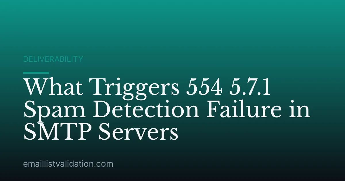 What Triggers 554 5.7.1 Spam Detection Failure in SMTP Servers