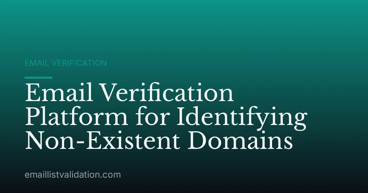 Email Verification Platform for Identifying Non-Existent Domains