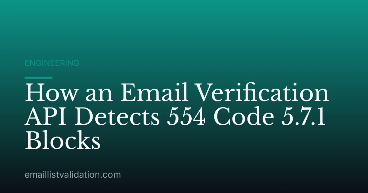 How an Email Verification API Detects 554 Code 5.7.1 Blocks