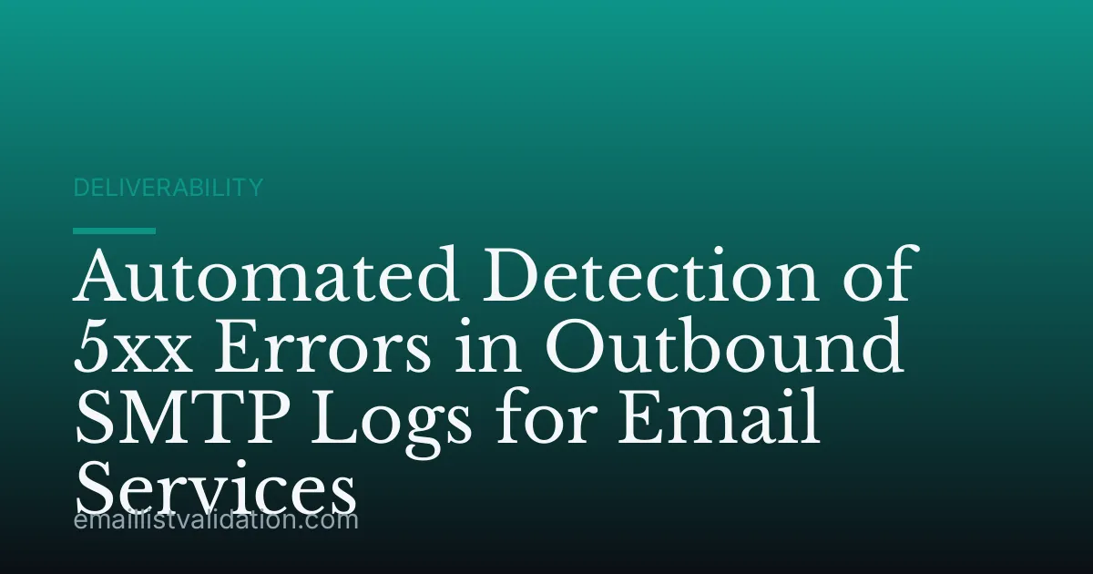 Automated Detection of 5xx Errors in Outbound SMTP Logs for Email Services