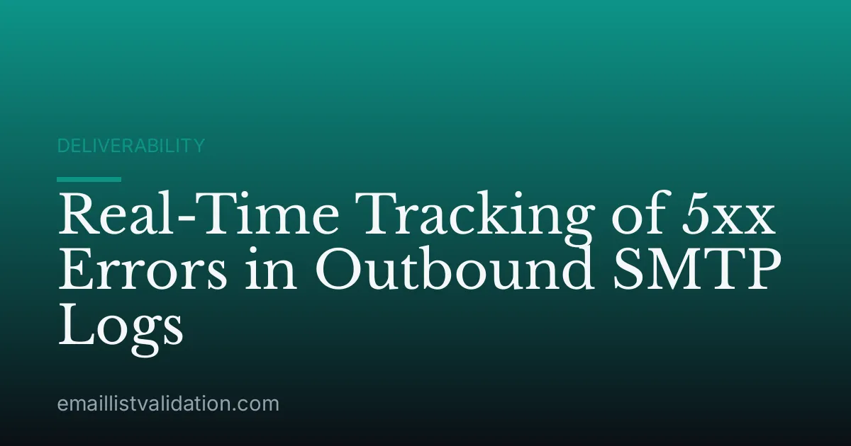 Real-Time Tracking of 5xx Errors in Outbound SMTP Logs