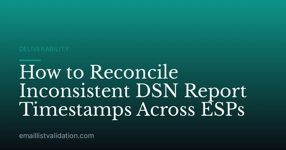 How to Reconcile Inconsistent DSN Report Timestamps Across ESPs
