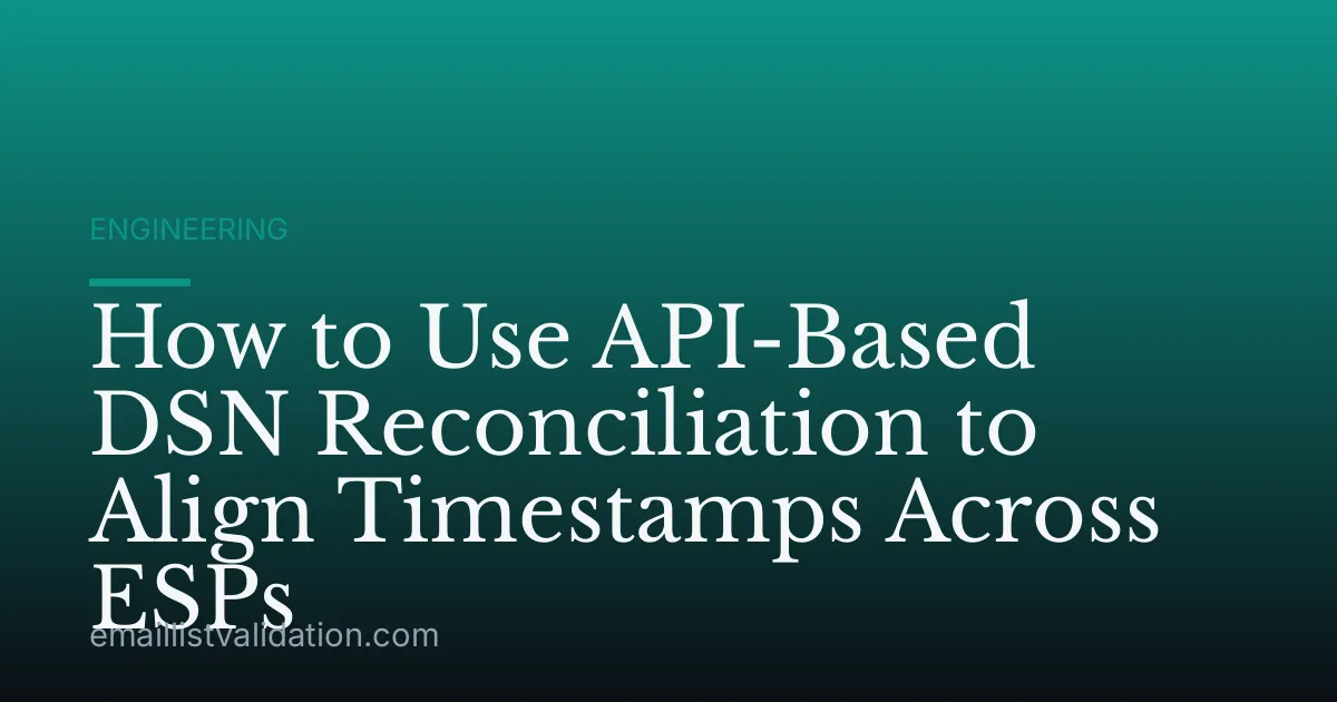 How to Use API-Based DSN Reconciliation to Align Timestamps Across ESPs