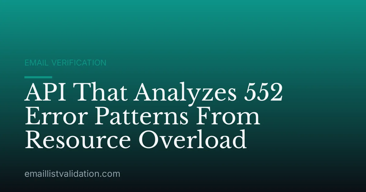 API That Analyzes 552 Error Patterns From Resource Overload