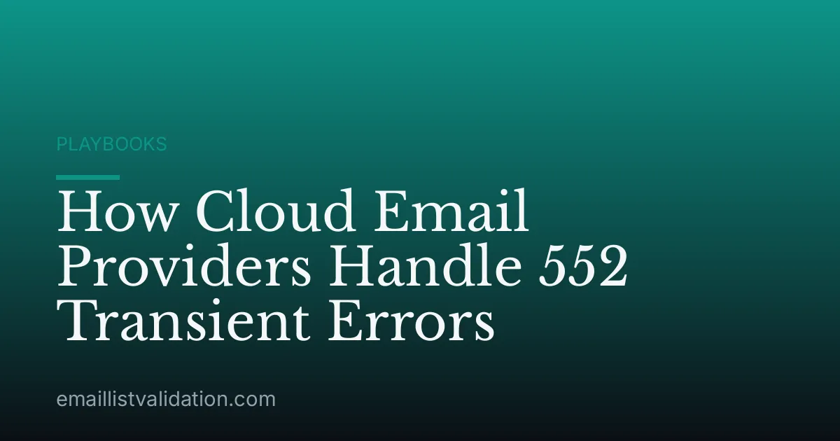 How Cloud Email Providers Handle 552 Transient Errors