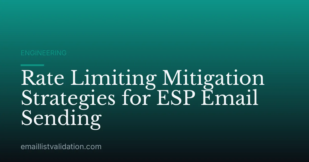 Rate Limiting Mitigation Strategies for ESP Email Sending