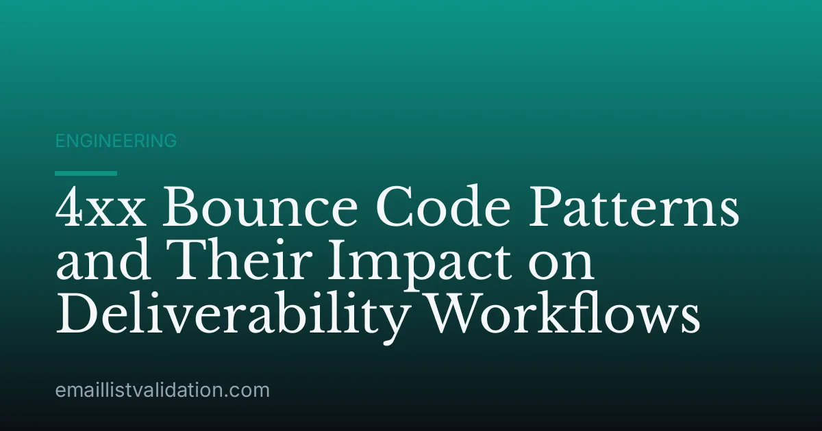 4xx Bounce Code Patterns and Their Impact on Deliverability Workflows