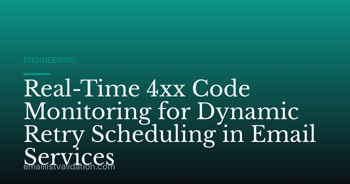 Real-Time 4xx Code Monitoring for Dynamic Retry Scheduling in Email Services