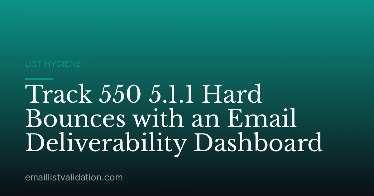 Track 550 5.1.1 Hard Bounces with an Email Deliverability Dashboard