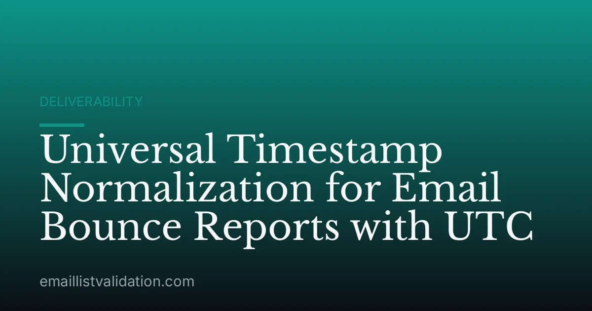 Universal Timestamp Normalization for Email Bounce Reports with UTC