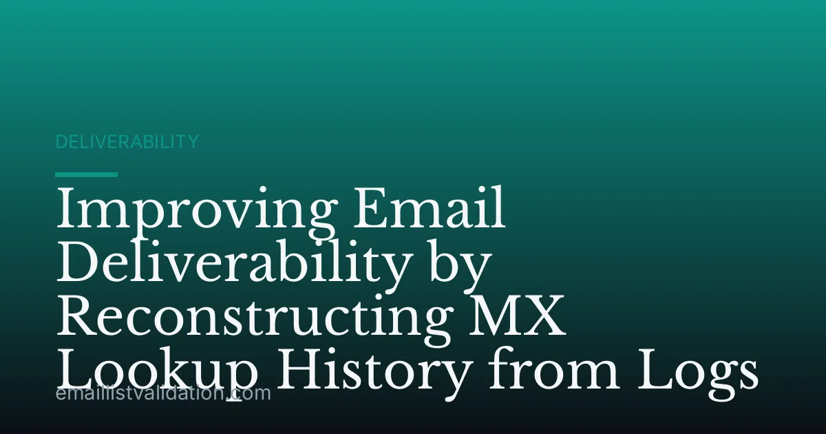 Improving Email Deliverability by Reconstructing MX Lookup History from Logs