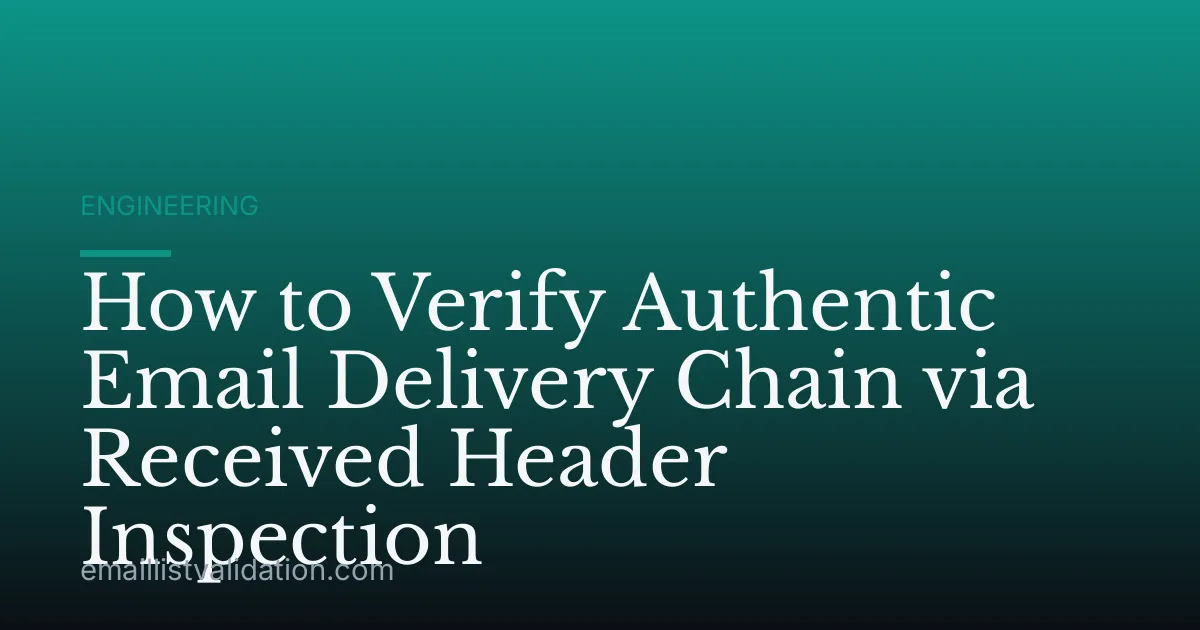 How to Verify Authentic Email Delivery Chain via Received Header Inspection