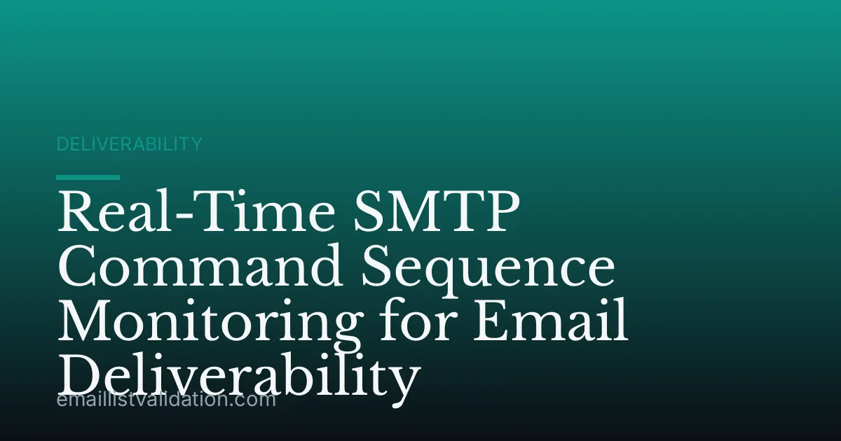 Real-Time SMTP Command Sequence Monitoring for Email Deliverability