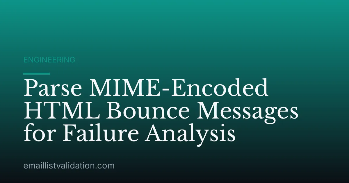 Parse MIME-Encoded HTML Bounce Messages for Failure Analysis