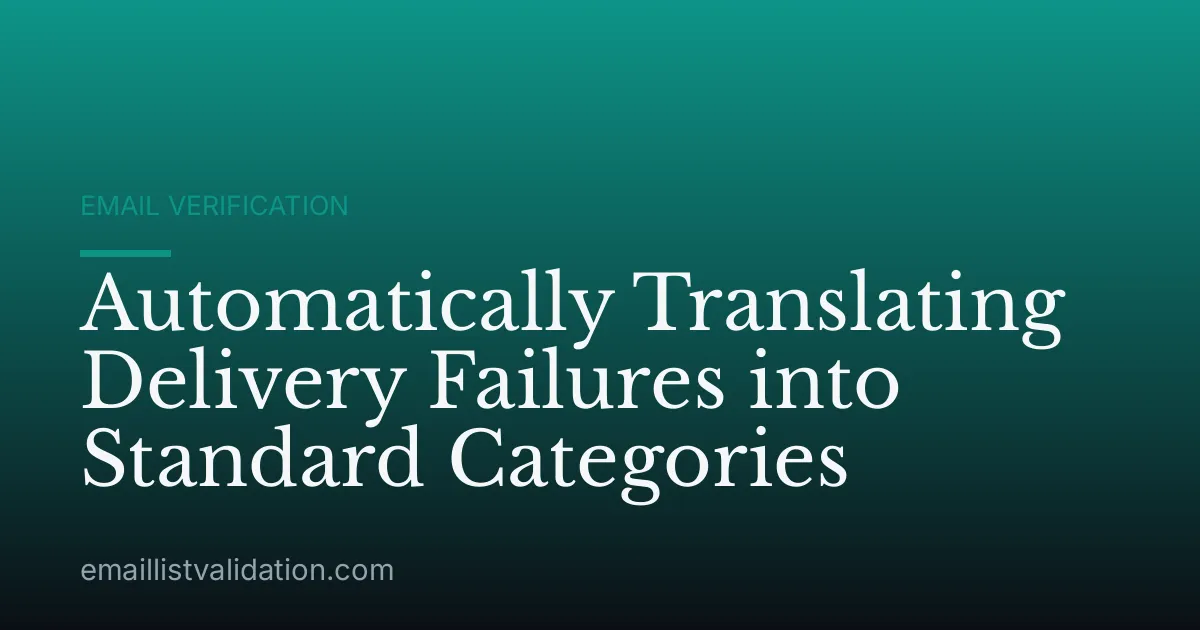 Automatically Translating Delivery Failures into Standard Categories