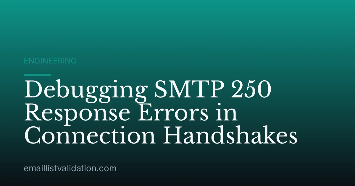 Debugging SMTP 250 Response Errors in Connection Handshakes