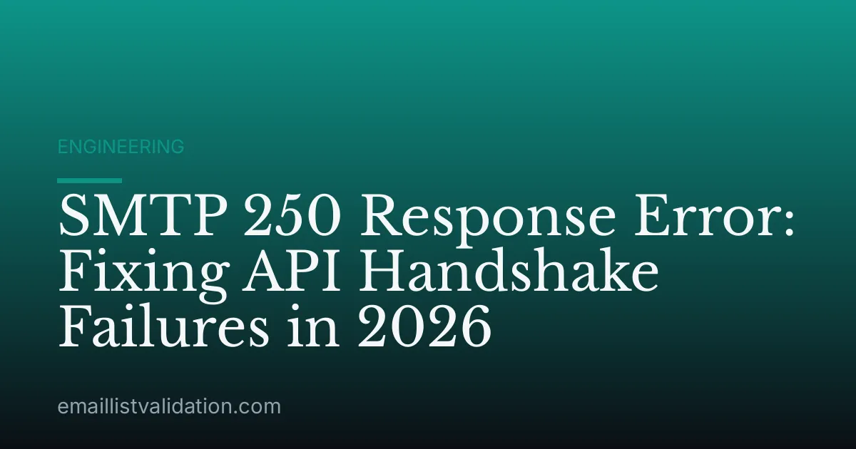 SMTP 250 Response Error: Fixing API Handshake Failures in 2026