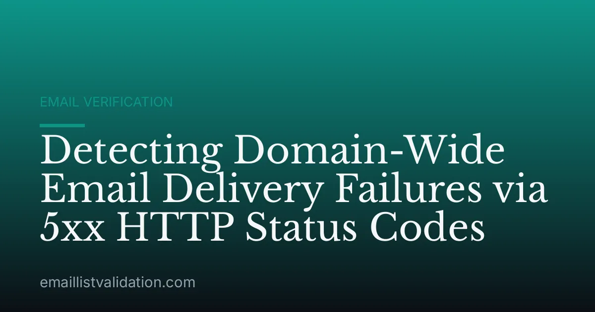 Detecting Domain-Wide Email Delivery Failures via 5xx HTTP Status Codes