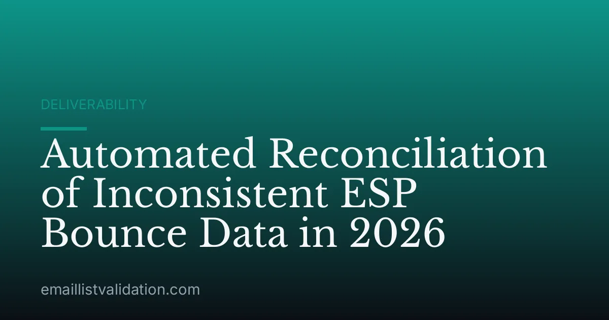 Automated Reconciliation of Inconsistent ESP Bounce Data in 2026