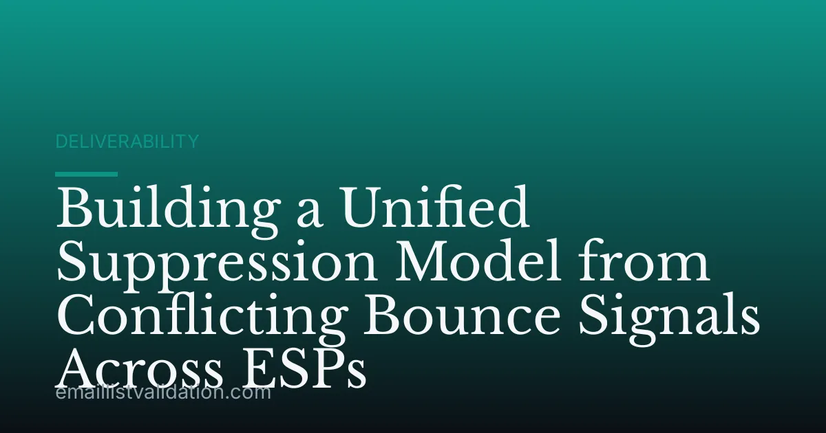 Building a Unified Suppression Model from Conflicting Bounce Signals Across ESPs