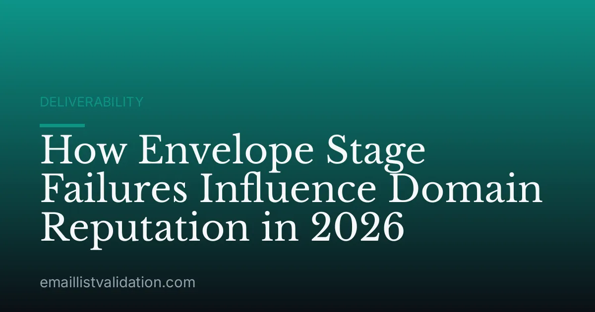 How Envelope Stage Failures Influence Domain Reputation in 2026