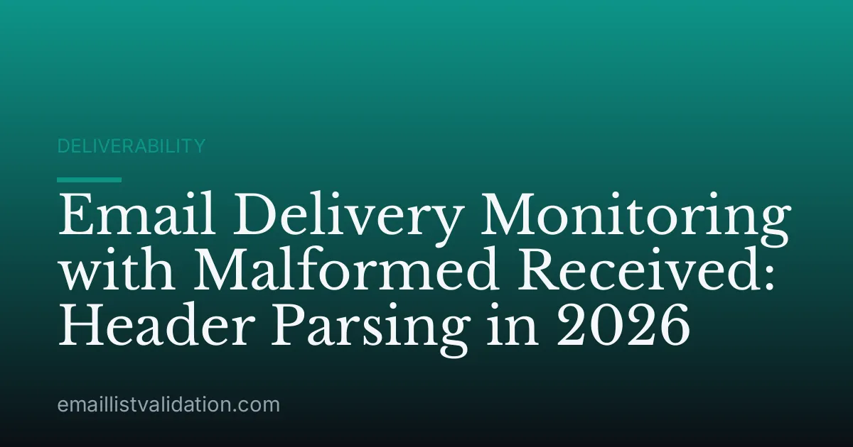 Email Delivery Monitoring with Malformed Received: Header Parsing in 2026