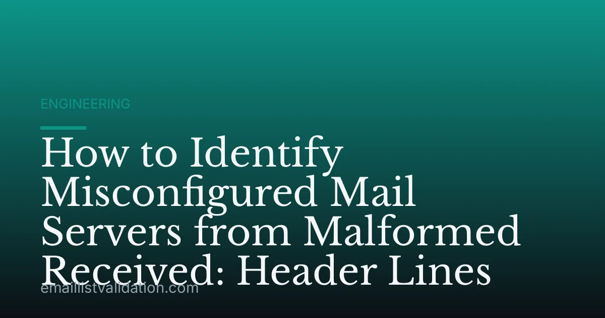 How to Identify Misconfigured Mail Servers from Malformed Received: Header Lines