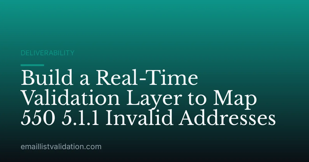 Build a Real-Time Validation Layer to Map 550 5.1.1 Invalid Addresses
