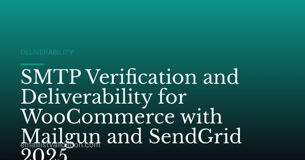 SMTP Verification and Deliverability for WooCommerce with Mailgun and SendGrid 2025