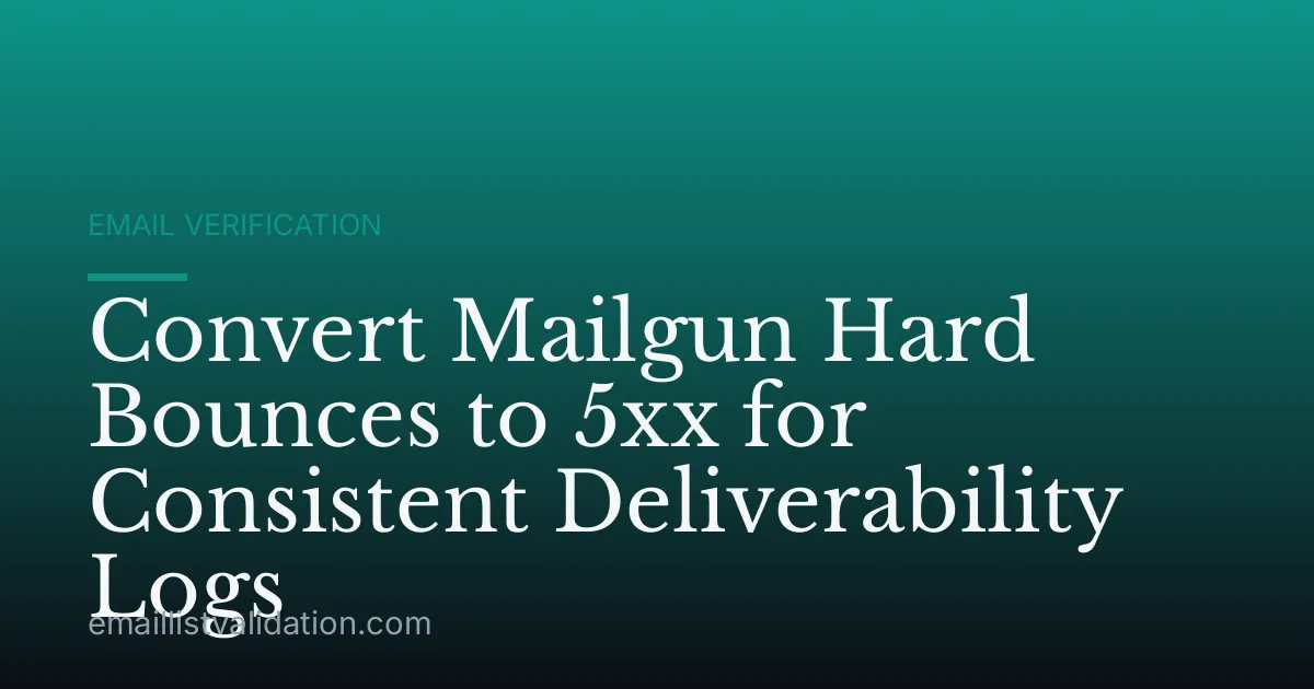 Convert Mailgun Hard Bounces to 5xx for Consistent Deliverability Logs